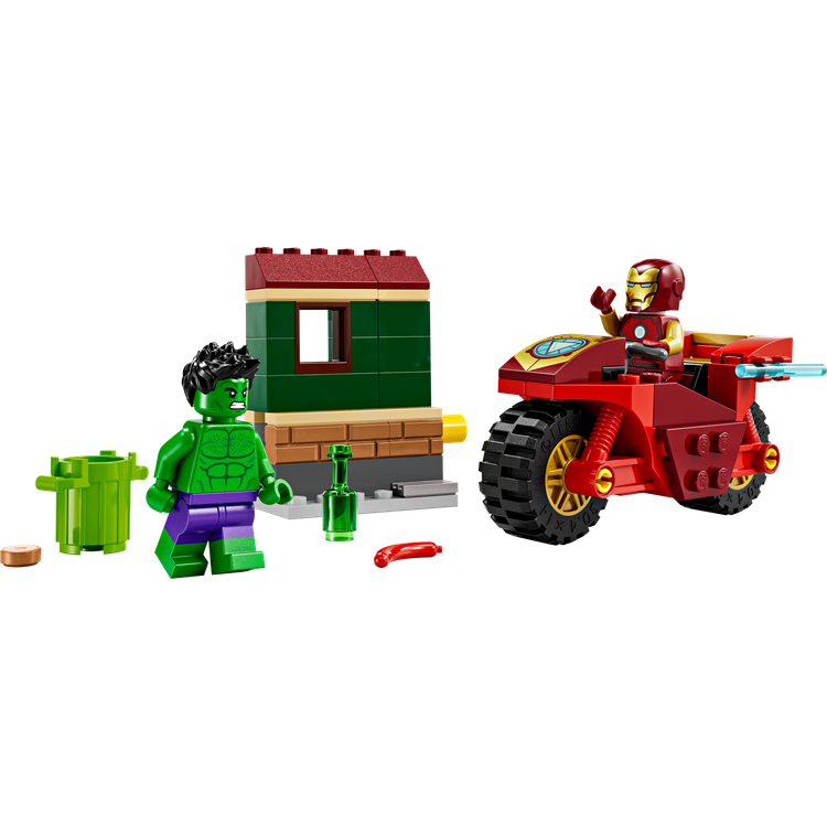Iron Man with Bike and The Hulk