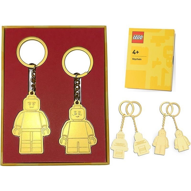 Dad & Child Gold Keychain