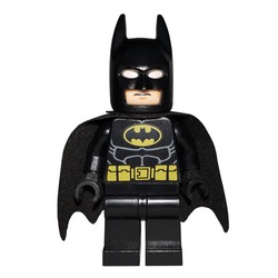 Batman, Black Suit, Black Cape and Cowl, Yellow Batman Logo (56630 Cape) (3626b Head)
