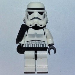 Stormtrooper, Plain Black Head, Pauldron and Neck Bracket