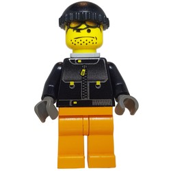 Snowboarder, Black Jacket, Black Hat, Neck Bracket