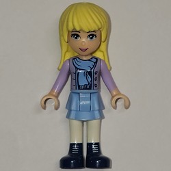 Stephanie - Lavender Jacket, Scarf, Light Aqua Skirt
