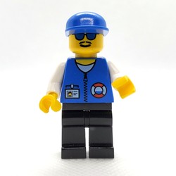 Coast Guard, Blue Jacket with Zipper and ID Badge, Blue Cap, Blue Sunglasses