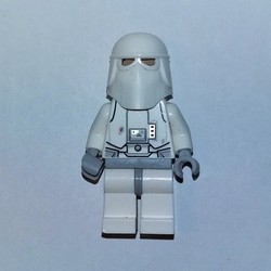 Snowtrooper, Light Bluish Gray Hips, Printed Black Head, Light Bluish Gray Hands