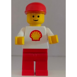Man, White Torso with Shell Logo, Red Legs, Red Cap