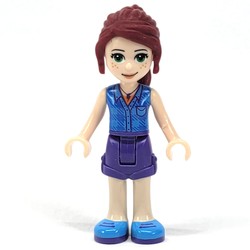 Mia - Dark Azure Plaid Top, Dark Purple Skirt