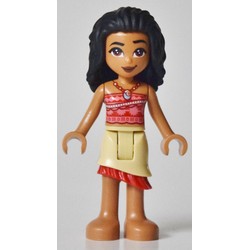 Moana - Red/Pink Shirt, Tan Skirt
