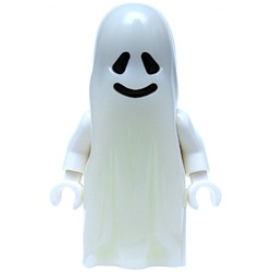 Ghost - Glow in the Dark, Brick Built Legs, 3626b