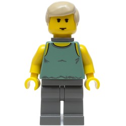 Luke Skywalker, Dagobah Outfit, Yellow Skin, Sand Green Tank Top with Neck Bracket