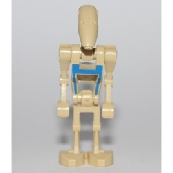 Battle Droid Pilot, Blue Printed Torso, Two Bent Arms