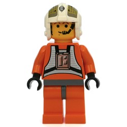 Dutch Vander / Rebel Pilot Y-wing, Yellow Skin, Dark Bluish Gray Hips
