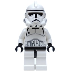 Clone Trooper, Phase II Armor, Plain Black Head, Neck Bracket