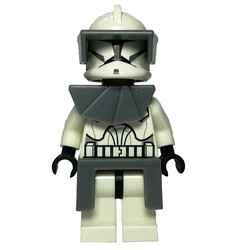 Clone Trooper, Phase I Armor, Dark Bluish Gray Pauldron and Kama