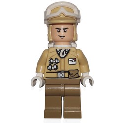 Rebel Trooper in Hoth Uniform, Tan Hat, Black Chin Line