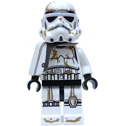 Sandtrooper Sergeant, White Pauldron, Neck Bracket, Printed Black Head