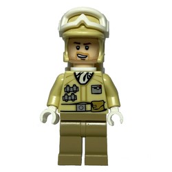 Rebel Trooper in Hoth Uniform, Tan Hat, Beard Stubble