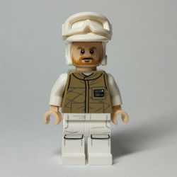 Rebel Trooper in Hoth Uniform, White Hat, Dark Tan Jacket, Beard