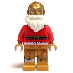 C-3PO, Santa Jacket and White Beard