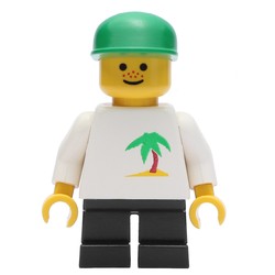 Kid - White Torso, Green Legs, Green Cap