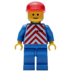 Train Worker - Red/White Shirt, Blue Legs, Red Cap