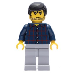 Man - Dark Blue Plaid Torso, Light Bluish Gray Legs