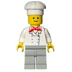 Chef - White Torso, Light Gray Legs (3626a Head)