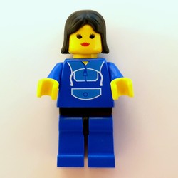 Woman - Blue Jogging Suite, Blue Legs