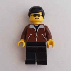 Man - Brown Jacket, Dark Grey Legs