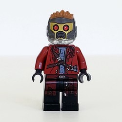 Star-Lord in Dark Red Outfit with Open Jacket and Mask