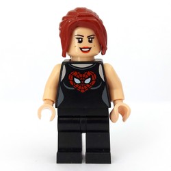 Mary Jane with Heart Spider-man Logo on Shirt