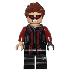 Hawkeye in Black and Dark Red Outfit