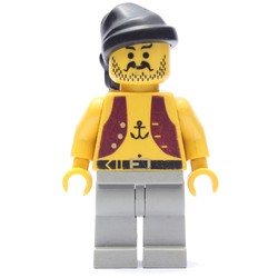 Pirate - Anchor Tattoo, Light Gray Legs, Black Bandana