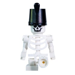 Skeleton, Standard Face, Missing 1 Leg, Imperial Guard Hat