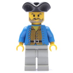 Pirate - Brown Shirt, Light Gray Legs, Black Tricorne