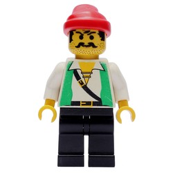 Pirate - Green Vest, Black Legs, Red Bandana