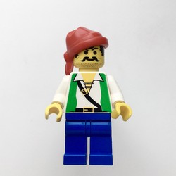 Pirate - Green Vest, Blue Legs, Red Bandana