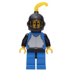 Knight (Breastplate on Blue) - Blue Legs, Yellow Plume, 3626b