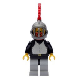 Knight (Breastplate on Black) - Light Gray Legs