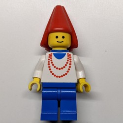 Maiden - Blue Legs, Red Cone Hat, 3626b