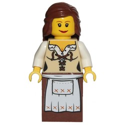 Maiden (Fantasy Era) - Brown Skirt, Reddish Brown Hair