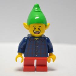 Elf, Dark Blue Plaid Button Shirt