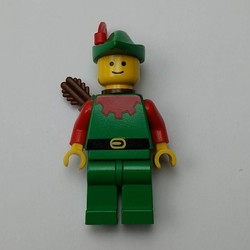Forestman Archer (Forestmen) - Red, Green Hat, Small Red Plume