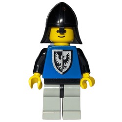 Knight (Black Falcon) - Light Gray Legs, Neck-Protector