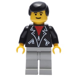 Man - Black Jacket, Light Gray Legs