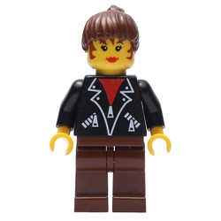 Woman - Black Jacket, Brown Legs