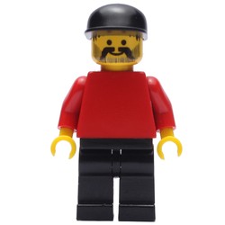 Man - Red Torso, Black Legs, Black Cap