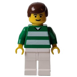 Soccer Player Green Torso, White Legs #11