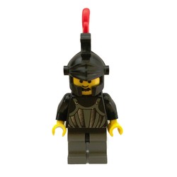 Knight (Fright Knights) - Black Helmet, Red Triple-Plume
