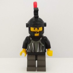 Knight (Fright Knights) - Black Helmet, Red Plume