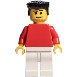 Soccer Player Red Plain Torso, White Legs 3